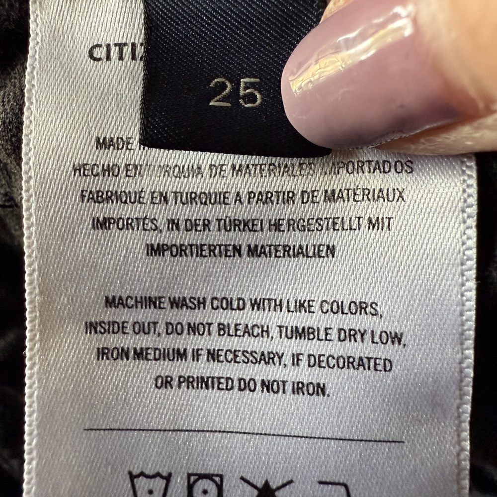 Citizens Of Humanity Emannuelle Mid Rise Boot Jeans Size 25 Black Ink - Picture 10 of 12